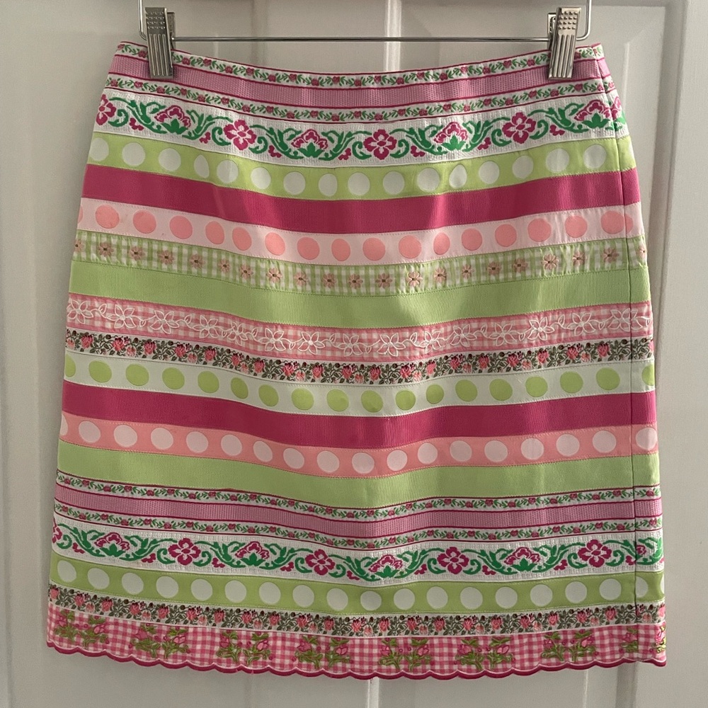Lilly Pulitzer Floral Skirt Sz 2
